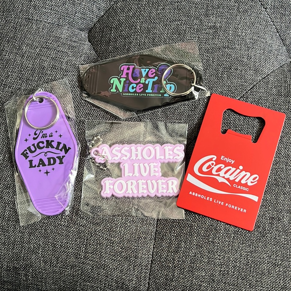 NWT Linda Finegold ALF keychains and bottle opener